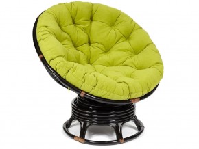 Кресло-качалка Papasan w 23/01 B с подушкой Antique brown, флок Олива в Чердыни - cherdyn.магазин96.com | фото