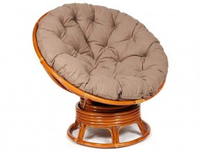 Кресло-качалка Papasan w 23/01 B с подушкой Cognac, экошерсть Коричневый в Чердыни - cherdyn.магазин96.com | фото