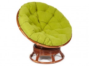 Кресло-качалка Papasan w 23/01 B с подушкой Pecan, флок Олива в Чердыни - cherdyn.магазин96.com | фото