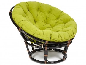 Кресло Papasan 23/01 W с подушкой Antique brown, флок Олива в Чердыни - cherdyn.магазин96.com | фото