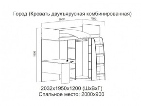 Кровать двухъярусная комбинированная в Чердыни - cherdyn.магазин96.com | фото