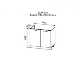Шкаф нижний ДСМ800 под мойку в Чердыни - cherdyn.магазин96.com | фото